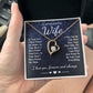 To My Beautiful Wife Necklace Gift, Soulmate for Wife Birthday Gifts from Husband, Wedding for Women, Soulmate Gifts, Message Card and Necklace Gifts Box Gift Box Styles on Birthday, Wedding, Anniversary, Valentine Forever Love