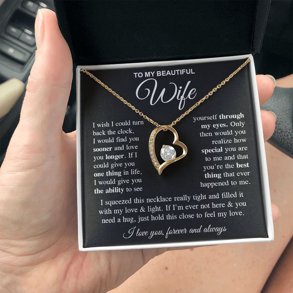 To My Soulmate Necklace Gift for Her, Wife Gifts From Husband, Necklaces For Wife From Husband To My Soulmate Necklace Message Card and Necklace Gift Box Gift Box Styles on Birthday, Wedding, Anniversary, Valentine Forever Love