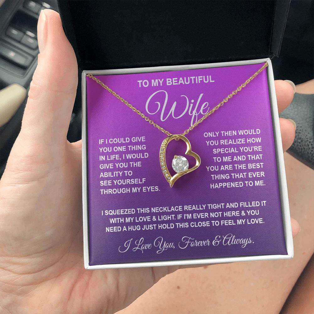Soulmate Necklace Gifts From Husband, For Wife From Husband, Soulmate Gifts From Husband, Necklaces For Wife From Husband To My Wife Necklace Message Card and Necklace Gift Box Gift Box Styles on Birthday, Wedding, Anniversary, Valentine Forever Love
