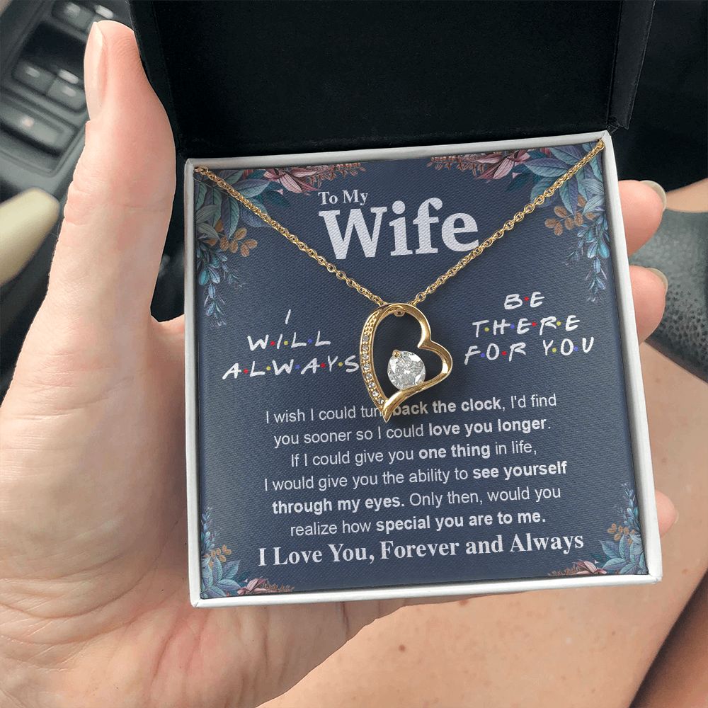 To My Wife Necklace To My Future Wife Necklace Gifts, Promise Necklace For Her, Fiance Gifts For Her, Anniversary Necklace Gifts For Soulmate From Husband With Message Card Box LED, Soulmate Necklace For Women, To My Wife Necklace Forever Love