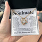 Couples Gifts Necklace To My Soulmate Necklace Valentine Christmas Jewelry Romantic Gifts For My Wife Pendant Jewelry with Message Card and Box Necklaces for Women Valentines Day Happy Anniversary Wedding Present Forever Love