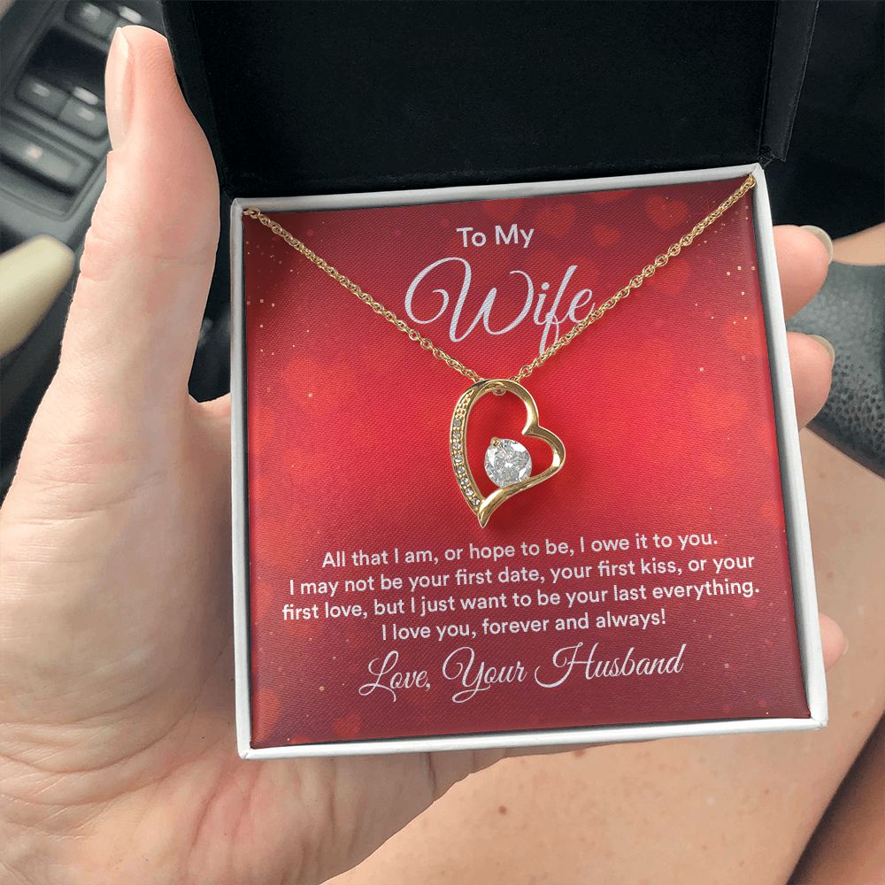 Couples Gifts,My Wife Necklace Gifts From Husband, Wedding Anniversary Jewelry For Wife From Husband, Wife Birthday From Husband, To My Soulmate Message Card and Gift Box styles On Birthday, Christmas, Anniversary  Forever Love