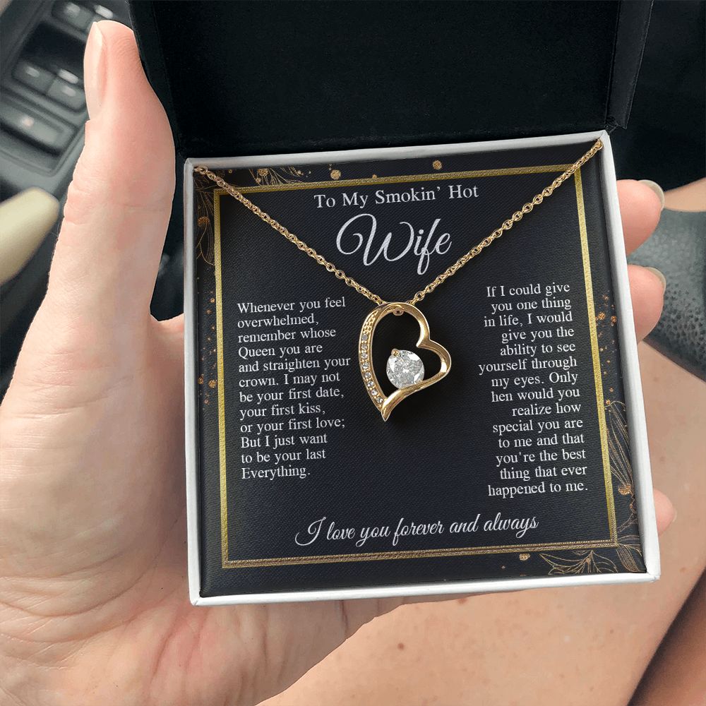 To My Beautiful Soulmate Necklace Gifts, Valentine Jewelry Gifts for Women, Anniversary Gifts For Wife From Husband To My Wife Necklace Message Card and Necklace Gift Box Gift Box Styles on Birthday, Wedding, Anniversary, Valentine Forever Love
