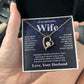 Wife Necklace Gift From Husband To My Badass Wife Valentines Day Anniversary Jewelry with Message Card and Gift Box. Gift for Wife. Necklace Gift Set for Wife Message Card and Necklace Gifts Box Gift Box Styles Forever Love