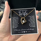 To My Beautiful Wife Necklace Gifts, Soulmate for Wife Birthday Gifts from Husband, Valentine for Women, Soulmate Gifts, Message Card and Necklace Gifts Box Gift Box Styles on Birthday, Wedding, Anniversary, Valentine Forever Love