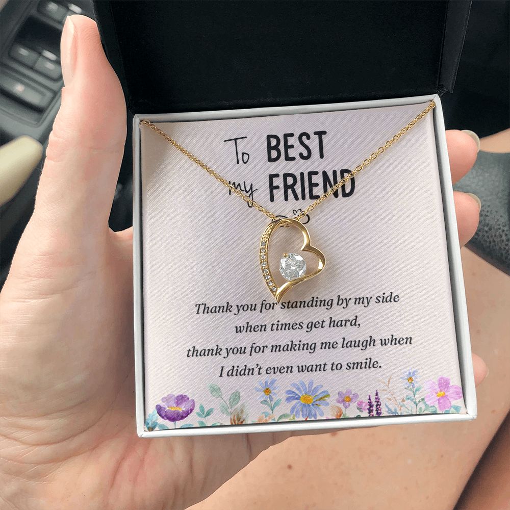 To My Best Friend On Her Wedding Day Necklace, Soul Sisters Necklace, BFF Necklace, Best Friend Gift Jewelry, Long Distance, Friends, Meaningful Necklace Message Card and Gift Box Styles on Birthday, Christmas, Anniversary  Forever Love