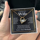 Wife Necklace Gift From Husband To My Badass Wife Valentines Days Anniversary Jewelry with Message Card and Gift Box. Gift for Wife. Necklace Gift Set for Wife Message Card and Necklace Forever Love
