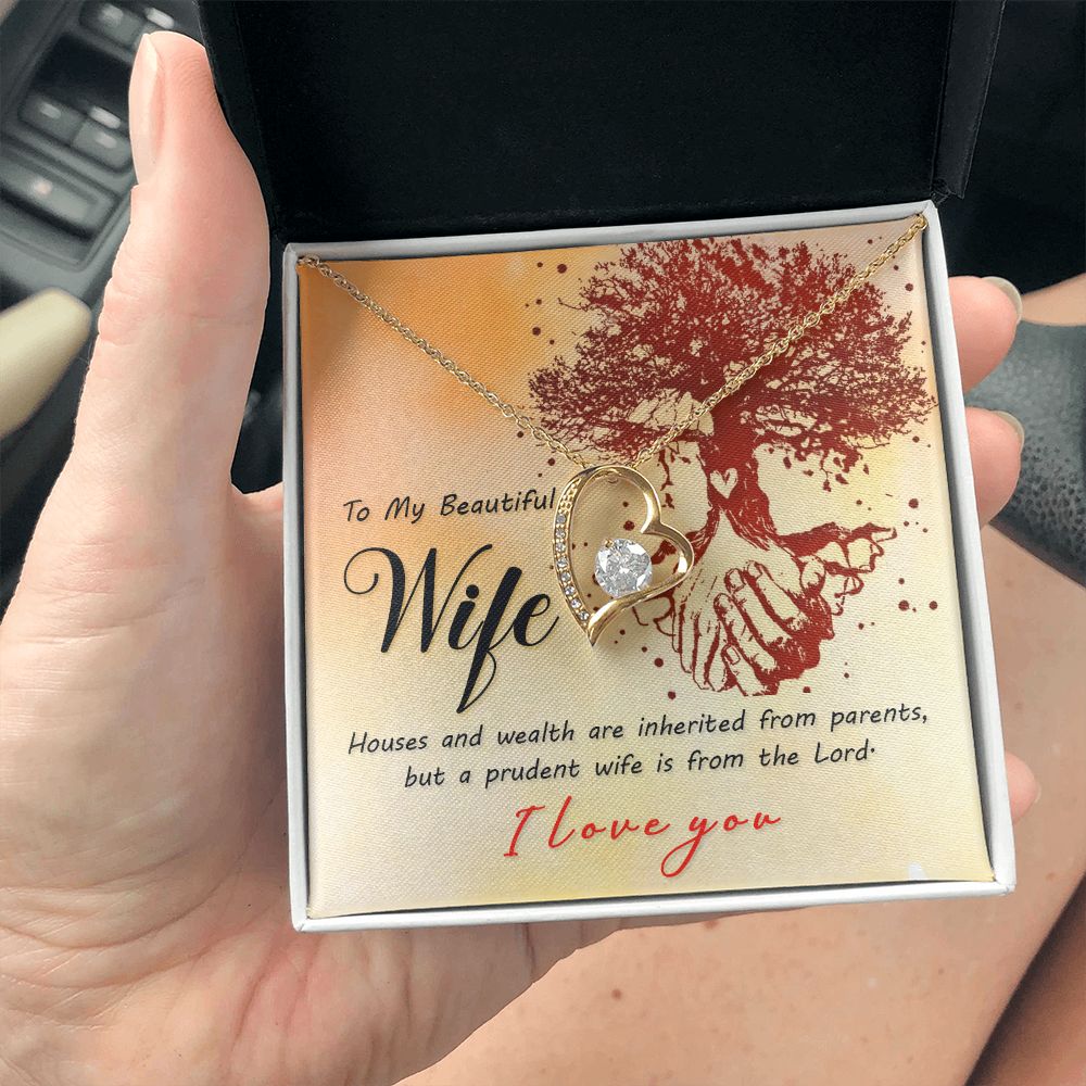 Couples Gifts, Beautiful Wife Necklace Gifts From Husband, Wedding Anniversary Jewelry For Wife From Husband, Wife Birthday From Husband, To My Soulmate Message Card and Gift Box styles On Birthday, Christmas, Anniversary  Forever Love