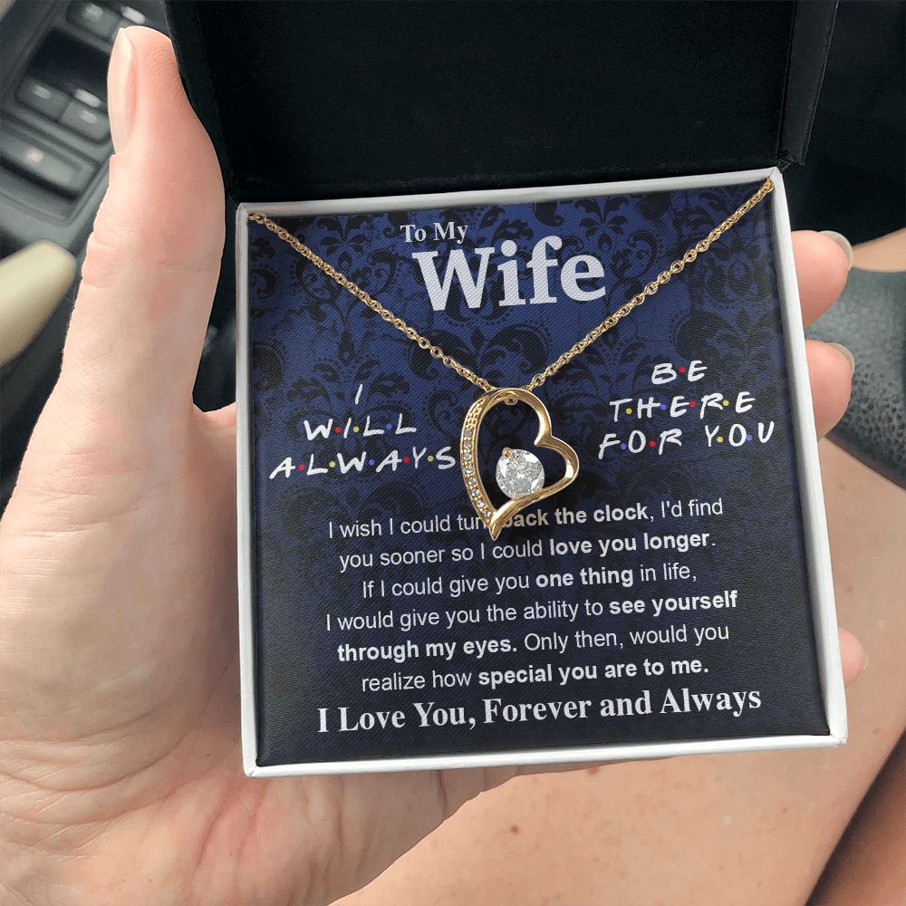 To My Wife Necklace To My Future Wife Necklace Gifts, Promise Necklace For Her, Fiance Gifts For Her, Valentine Necklace Gifts For Soulmate From Husband With Message Card Box LED, Soulmate Necklace For Women, To My Wife Necklace Forever Love