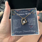 Future Wife Necklace My Last Everything, Promise Necklace For Her, Fiance Gift For Her, Wedding Gifts For Future Wife With Message Card Box LED, Soulmate Necklace For Women, To My Wife Necklace Forever Love