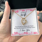 Couples Gifts Necklace To My Beautiful Wife Necklace Gifts For My Wife, I Love You, Love Knot Meaningful Necklace Message Card and Gift Box Styles on Birthday, Christmas, Anniversary Forever Love