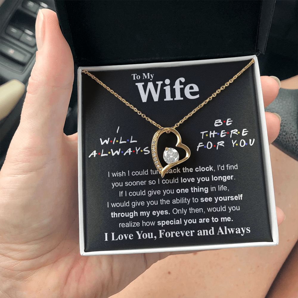 To My Wife Necklace To My Future Wife Necklace Gifts, Promise Necklace For Her, Fiance Gifts For Her, Valentine Gifts For Soulmate From Husband With Message Card Box LED, Soulmate Necklace For Women, To My Wife Necklace Forever Love