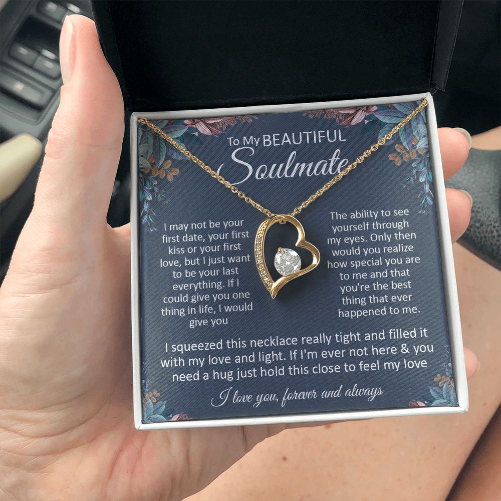 Couples Gifts, To My Dear Wife Necklace Gifts From Husband, Wedding Anniversary Jewelry For Wife From Husband, Wife Birthday From Husband, Necklace Custom Name Message Card and Gift Box Styles on Birthday, Christmas, Wedding, Anniversary\ Forever Love