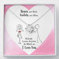 Couples Gifts Necklace To My Better Half Necklace Gifts For My Wife, Happy Anniversary My Love, Love Knot Meaningful Necklace Message Card and Gift Box Styles on Birthday, Christmas, Anniversary Love Knot