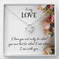 To My Love Necklace I Love You Not Only Gifts For Her Unique Necklaces For Wife From Valentines Day Anniversary Birthday For Her, Love Knot Meaningful Necklace Message Card and Gift Box Styles on Birthday, Christmas, Anniversary Love Knot