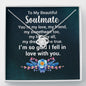 Couples Gifts, Beautiful Soulmate Necklace Gifts From Husband, Wedding Anniversary Jewelry For Wife From Husband, Wife Birthday From Husband, To My Unbiological Sister Message Card and Gift Box styles On Birthday, Christmas, Anniversary  Love Knot