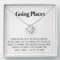 Graduation Gift Necklace for Girls- College, High School, Elementary School, Senior Graduation, Compass, Meaningful Necklace Message Card and Gift Box Styles on Birthday, Christmas, Anniversary Love Knot