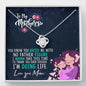 To My Mother's Necklace, Dear Mom, Mother's Day Necklace, Gift for Mom from Daughter Son, Amazing Mom, Perfect Mom, Happy Mother's Day Gift, Together, Love Knot Necklace Message Card and Gift Box Styles on Birthday, Christmas, Anniversary  Love Knot