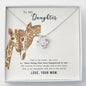 To Daughter Necklace, Dear Daughter, Daughter Necklace, Gift For Daughter From Mom, Step Daughter Gift, Necklace For Daughter Gift, Meaningful Necklace Message Card and Gift Box Styles on Birthday, Christmas, Anniversary To Daughter Necklace, Dear Dau Lov