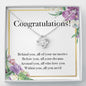 Graduation Gift Necklace for Girls- College, High School, Elementary School, Senior Graduation, Meaningful Necklace Message Card and Gift Box Styles on Birthday, Christmas, Anniversary2 Love Knot