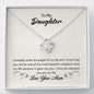 To My Daughter Necklace Gift, Dear Daughter, Daughter Necklace, Gift For Daughter From Mom, StepDaughter, Necklace For Daughter Gift, Meaningful Necklace Message Card and Gift Box Styles on Birthday, Christmas, Anniversary  Love Knot