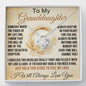 To My Beautiful Granddaughter Necklace From Grandma Grandpa, Jewelry Gift For Granddaughter With Gift Box And  Message Card, Floral Wreath Leaf My love Love Knot