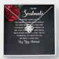 Soulmate Necklace Gifts From Husband, Wedding Anniversary Jewelry For Wife From Husband, Wife Birthday Gifts From Husband, To My Unbiological Sister Message Card and Gift Box styles On Birthday, Christmas, Anniversary  Love Knot