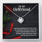Love Knot Necklace, To My Girlfriend Gifts From Boyfriend, Girlfriend Jewelry, Girlfriend Birthday Anniversary For Girlfriend Gift, Necklace Message Card and Gift Box Styles on Birthday, Christmas, Anniversary  Love Knot