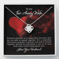 Couples Gifts, Far Away Wife Necklace Gifts From Husband, Wedding Anniversary Jewelry For Wife From Husband, Wife Birthday From Husband, To My Soulmate Message Card and Gift Box styles On Birthday, Christmas, Anniversary  Love Knot