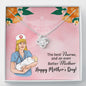 The Best Nurse Necklace, Dear Mom, Mother's Day Necklace, Gift for Mom from Daughter, Son, Amazing Mom, Perfect Mother, Happy Mother's Day Gift, Love Knot Necklace Message Card and Gift Box Styles on Birthday, Christmas, Anniversary  Love Knot