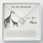 To My Daughter Necklace, Dear Daughter, Daughter Necklace, Gift For Daughter From Mom, Step Daughter Gift, Necklace For Daughter Gift, Meaningful Necklace Message Card and Gift Box Styles on Birthday, Christmas, Anniversary  Love Knot