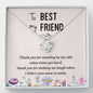 To My Best Friend On Her Wedding Day Necklace, Soul Sisters Necklace, BFF Necklace, Best Friend Gift Jewelry, Long Distance, Friends, Meaningful Necklace Message Card and Gift Box Styles on Birthday, Christmas, Anniversary  Love Knot