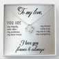To My Love "Promise NecklaceGift for Fiance, Girlfriend, Future Wife, Wife. Fiance, Girlfriend, Future Wife, Wife Gift, Love Knot Meaningful Necklace Message Card and Gift Box Styles on Birthday, Christmas, Anniversary Love Knot