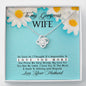 To My Gorgeous Wife Every Passing Second Gift Wife From Husband, Jewelry For Women, Jewelry For Wife, Love Knot Meaningful Necklace Message Card and Gift Box Styles on Birthday, Christmas, Anniversary Love Knot