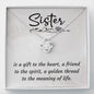 To My Sister Style Love Knot Necklace, Brother to Sister, Birthday For Sister from Brother, Love Knot Meaningful Necklace Message Card and Gift Box Styles on Birthday, Christmas, Anniversary Love Knot