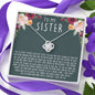Sisters Lotus Necklace Jewelry Gift- Sister Gift, Gift for Sister, Sister Birthday Gift, Big Sister Gift, Giggles, Secrets, Meaningful Message Card and Gift Box Styles on Birthday, Christmas, Anniversary  Love Knot