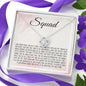 Squad Necklace- Tribe, Soul Sisters, Best Friends, Gift, Jewelry, Bachelorette, Long Distance, Quotes, BFFs, Meaningful Necklace Message Card and Gift Box Styles on Birthday, Christmas, Anniversary 2 Love Knot