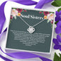 Soul Sisters Necklace- Best Friend Jewelry, Long Distance, Quotes, Friends Forever, Gift Best Friend, Lotus Meaningful Necklace Message Card and Gift Box Styles on Birthday, Christmas, Anniversary12 Love Knot