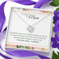 To My Mom Necklace, Dear Mom, Mother's Day Necklace, Gift for Mom from Daughter Son, Amazing Mom, Perfect Mom, Happy Mother's Day Gifts, Love Knot Necklace Message Card and Gift Box Styles on Birthday, Christmas, Anniversary  Love Knot
