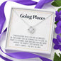Graduation Gift Necklace for Girls- College, High School, Elementary School, Senior Graduation, Compass, Meaningful Necklace Message Card and Gift Box Styles on Birthday, Christmas, Anniversary Love Knot
