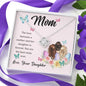 My Mom Necklace, Dear Mom, Mother's Day Necklace, Gift for Mom from Daughter, Amazing Mom, Perfect Mom, Happy Mother's Day Gifts, Love Knot Necklace Message Card and Gift Box Styles on Birthday, Christmas, Anniversary  Love Knot