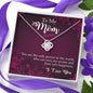 To My Mum Necklace, Dear Mom, Mother's Day Necklace, Gift for Mom from Daughter Son, Amazing Mom, Perfect Mother, Happy Mother's Day Gift, Love Knot Necklace Message Card and Gift Box Styles on Birthday, Christmas, Anniversary  Love Knot