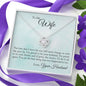 Couples Gifts,To My Bonus Wife Girlfriend Necklace Gifts From Husband, Wedding Anniversary Jewelry For Wife From Husband, Wife Birthday From Husband, To My Beautiful Wife Girlfriend Message Card and Gift Box styles On Birthday, Christmas, Anniversary  Lov