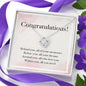 Graduation Gift Necklace for Girls- College, High School, Elementary School, Senior Graduation, Meaningful Necklace Message Card and Gift Box Styles on Birthday, Christmas, Anniversary9 Love Knot
