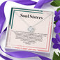 Soul Sisters Necklace- Best Friend Jewelry, Long Distance, Quotes, Friends Forever, Gift Best Friend, Lotus Meaningful Necklace Message Card and Gift Box Styles on Birthday, Christmas, Anniversary11 Love Knot