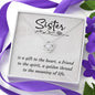 To My Sister Style Love Knot Necklace, Brother to Sister, Birthday For Sister from Brother, Love Knot Meaningful Necklace Message Card and Gift Box Styles on Birthday, Christmas, Anniversary Love Knot