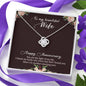 To My Beautiful Wife Necklace, Wife Necklace, Wife Gift, WIfe Gift From Husband, Happy Anniversary, Meaningful Necklace Message Card and Gift Box Styles on Birthday, Christmas, Anniversary  Love Knot