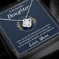To My Beautiful Daughter Love Knot Necklace, Gift For Daughter From Mum, Necklace For Daughters Daughter Necklaces From Mom With, Meaningful Necklace Message Card and Gift Box Styles on Birthday, Christmas, Anniversary Love Knot