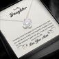 To My Daughter Necklace Gift, Dear Daughter, Daughter Necklace, Gift For Daughter From Mom, StepDaughter, Necklace For Daughter Gift, Meaningful Necklace Message Card and Gift Box Styles on Birthday, Christmas, Anniversary  Love Knot