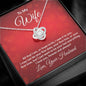 Couples Gifts,My Wife Necklace Gifts From Husband, Wedding Anniversary Jewelry For Wife From Husband, Wife Birthday From Husband, To My Soulmate Message Card and Gift Box styles On Birthday, Christmas, Anniversary  Love Knot